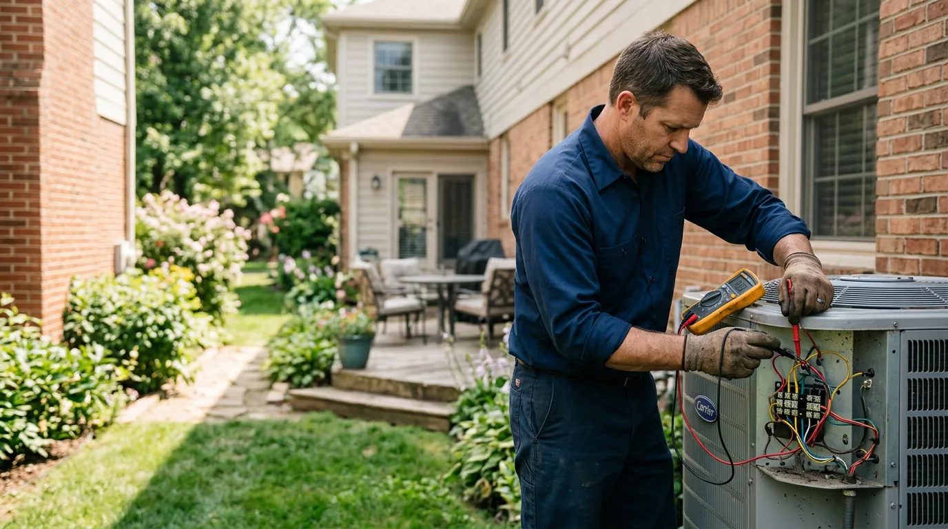 HVAC technician working near North Java, NY